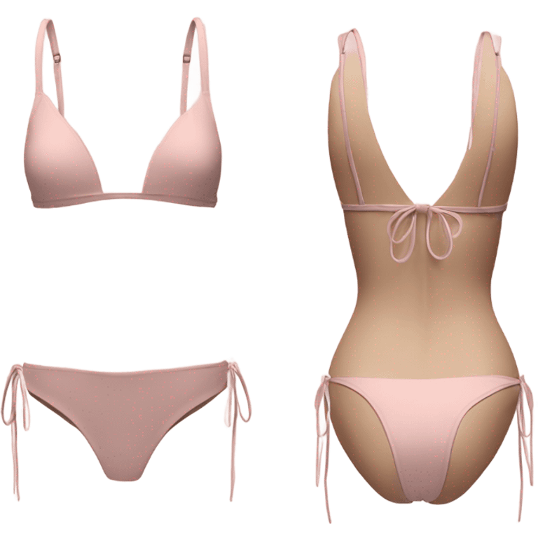 Soft pink bikini swimsuit emoji