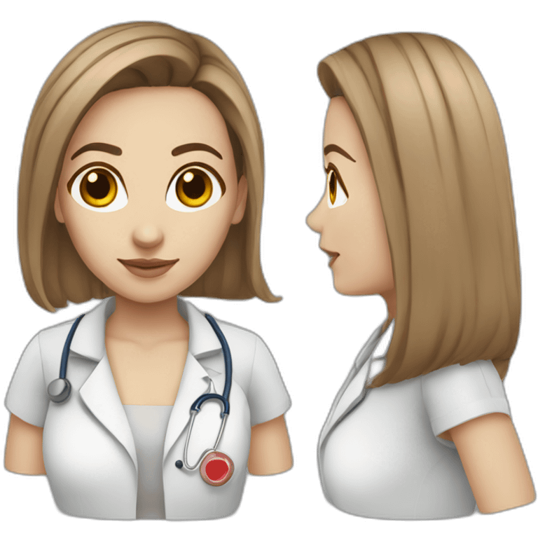 Sexy nurse White skin Brown hair emoji