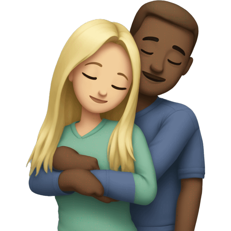 Couple cuddling  emoji