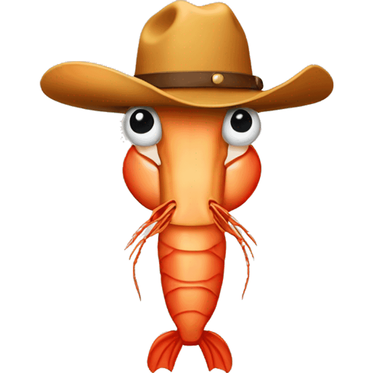 shrimp with cowboy hat emoji