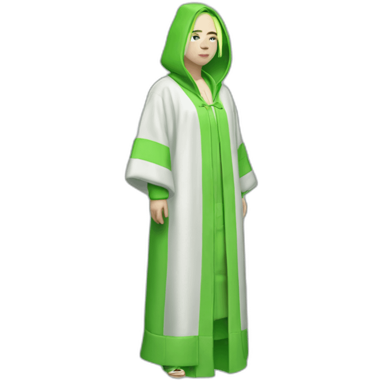 Billie Eilish robe verte emoji