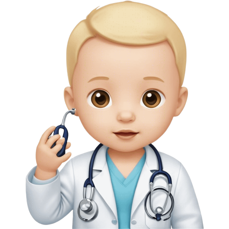 Baby, 6 months, with a stethoscope emoji