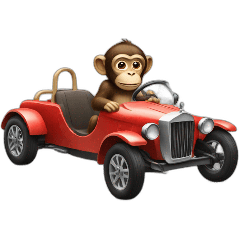 monkey driving a car emoji