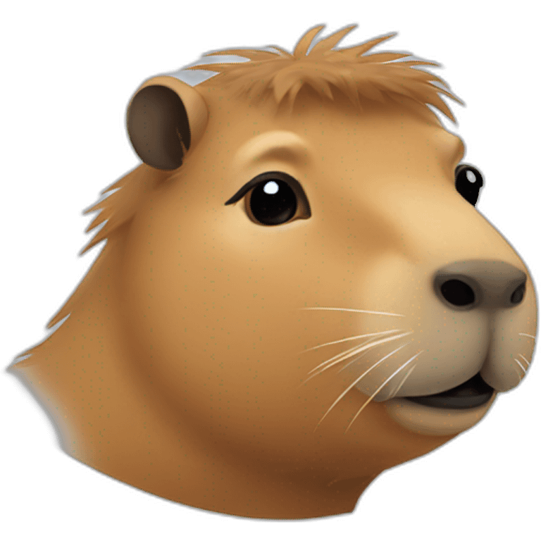 Capybara with mustache emoji