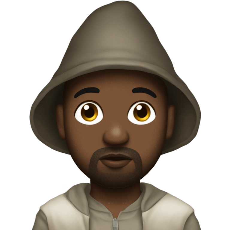 Kanye west with a gnome hat emoji