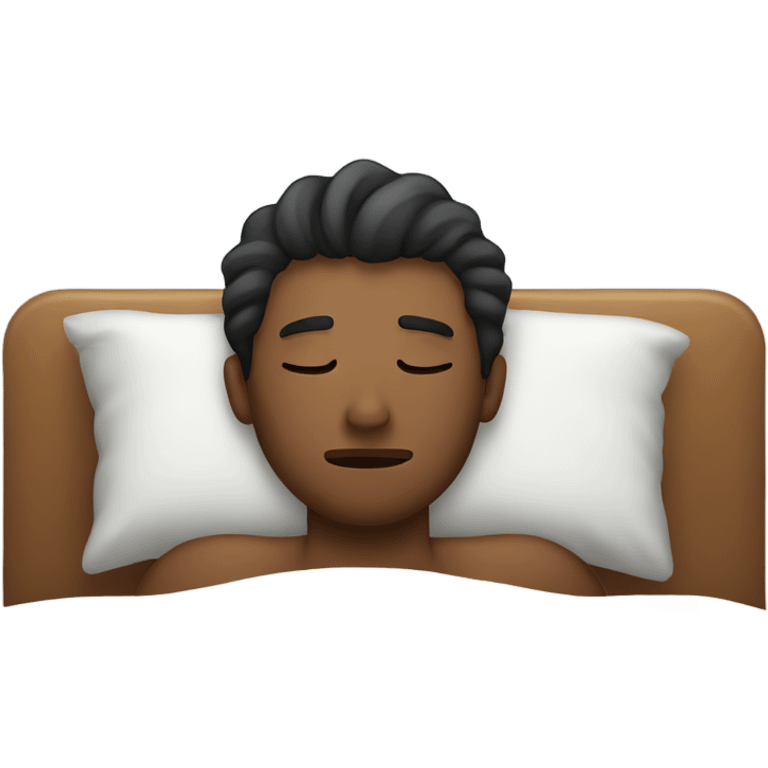 Sleeping man in bed emoji