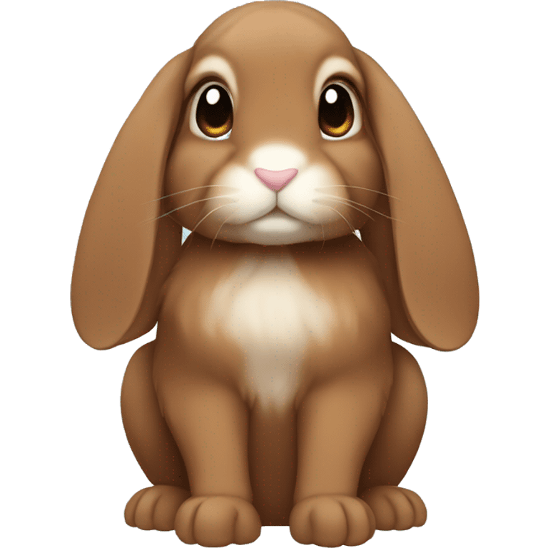 Brown lop bunny emoji