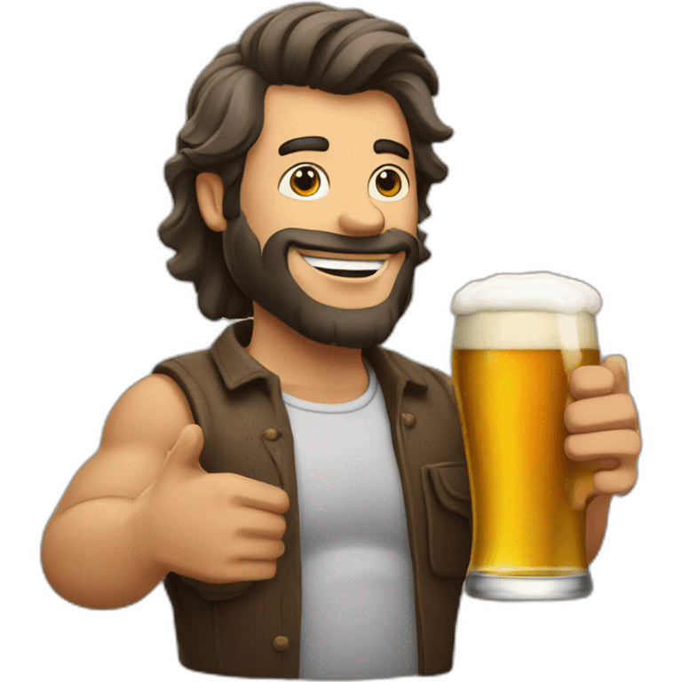 Irone man qui boit une biere emoji