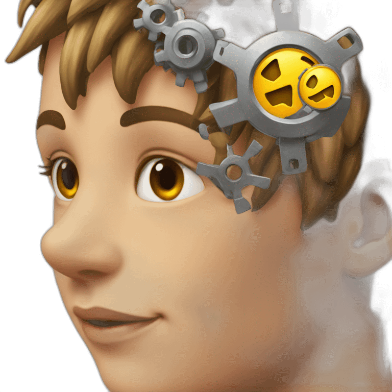 cog on a kids head emoji