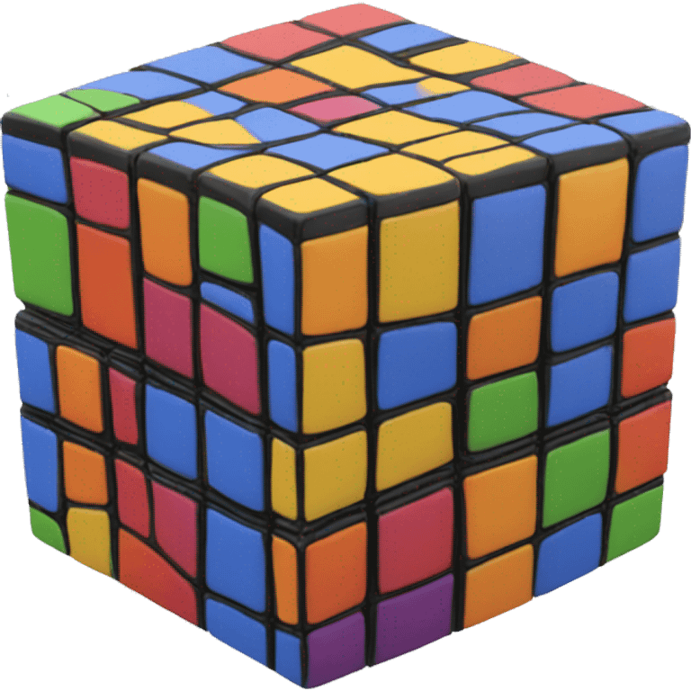 a perfect rubix cube emoji