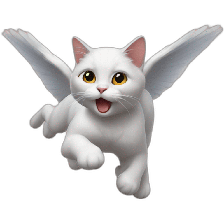 flying cat emoji