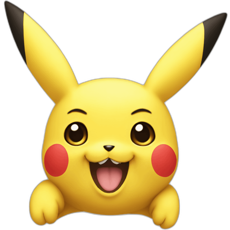 Pikachu face with one thumb up emoji