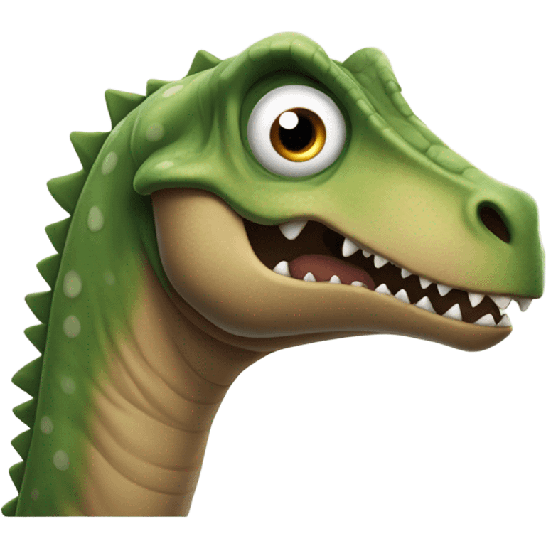 dinosaur looking concerned  emoji