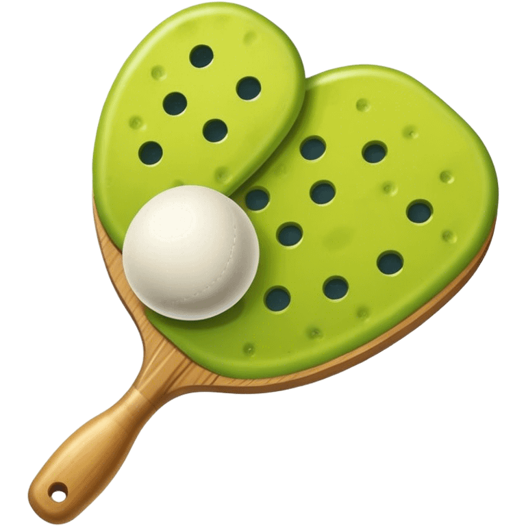 Pickle ball paddle and ball emoji