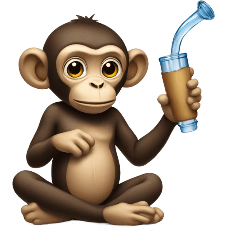 A monkey holding a water pipe  emoji