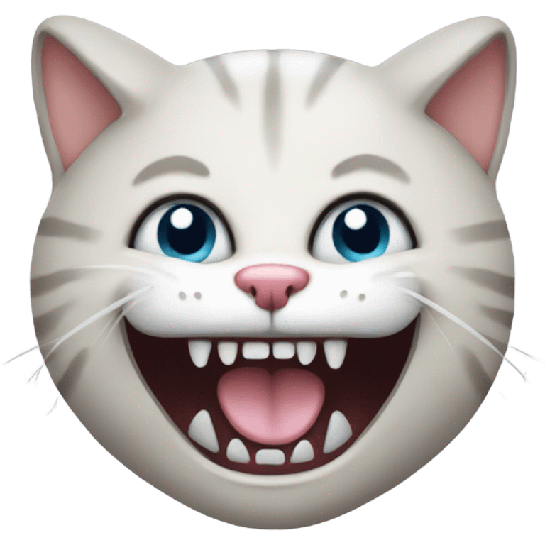 Cat with huge teeth emoji