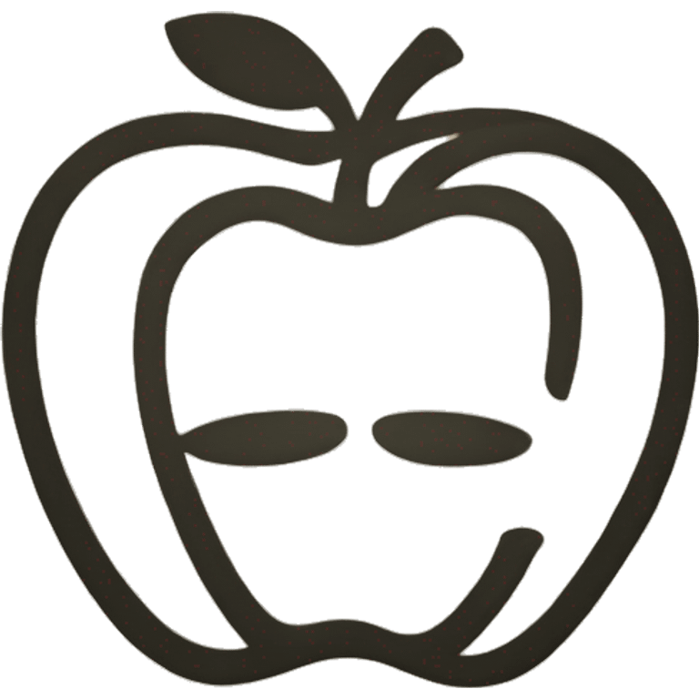 Outline of an apple emoji