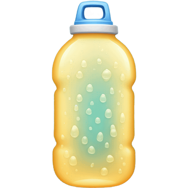 A glowing water bottle with droplets. emoji