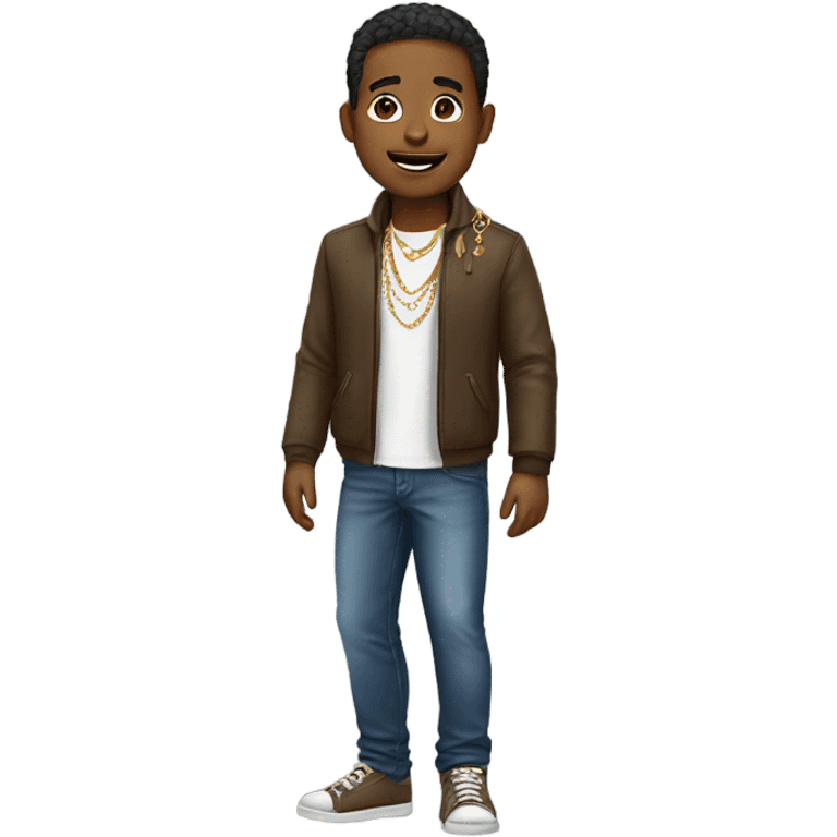 casual young man with jewelry emoji