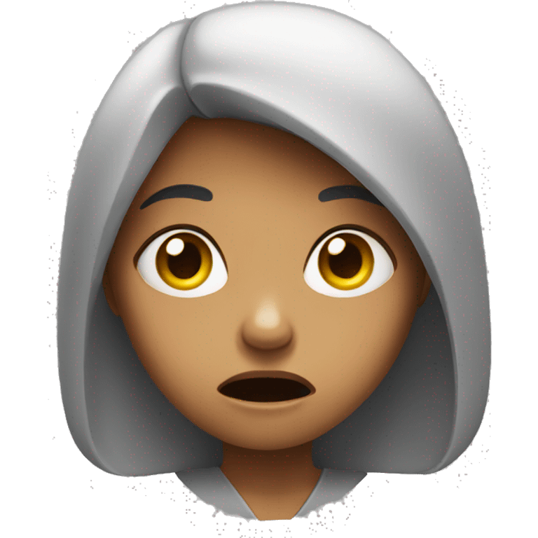 Scared girl emoji