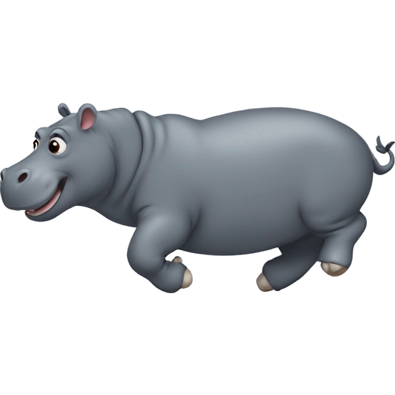 A hippo running  emoji