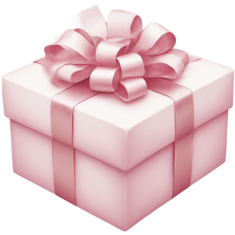 Light pink Christmas gifts under a white Christmas tree  emoji