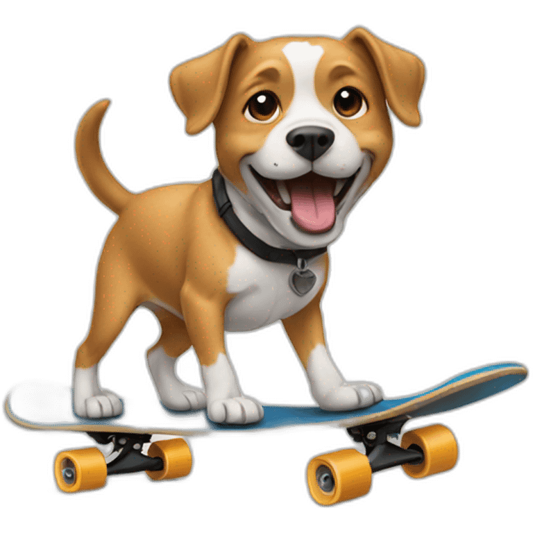 Dog riding skateboard emoji