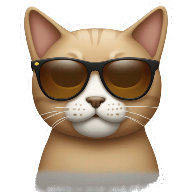 cat with brown sunglasses  emoji