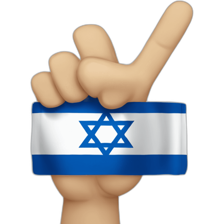 Israel flag and victory sign emoji