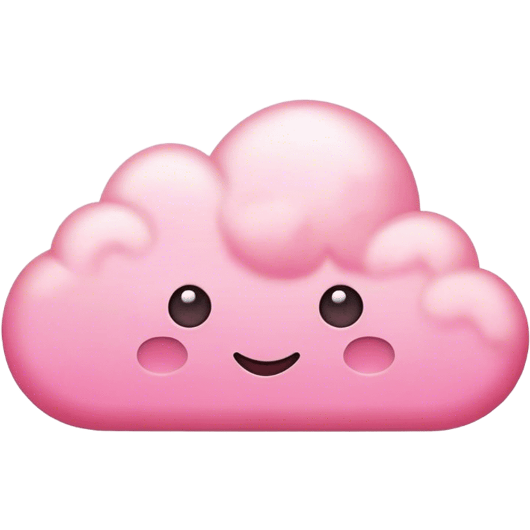 Pink hear with pink clouds emoji