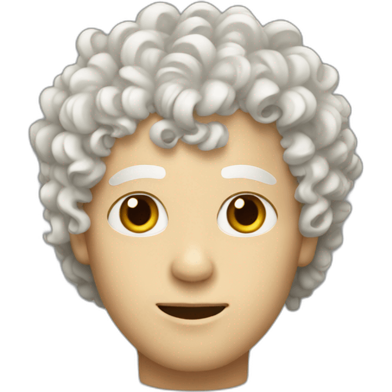 white guy with curly fringe emoji