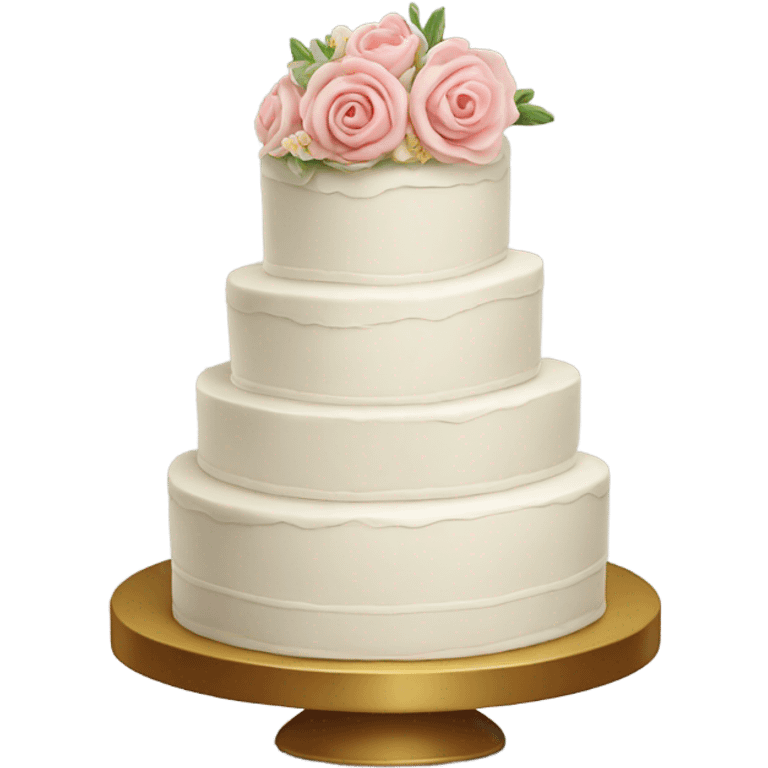 Realistic slice of wedding cake emoji