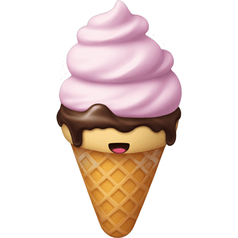 An ice cream emoji