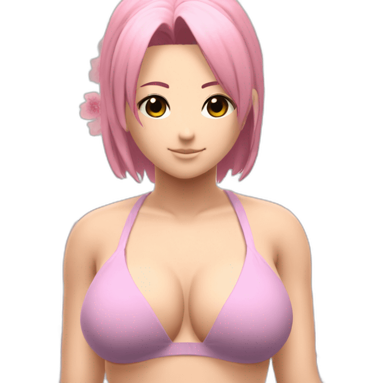 sakura haruno full body pawg micro bikini back focus emoji