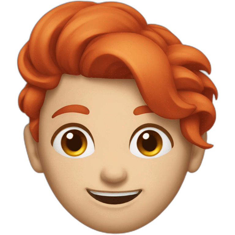 red head winking emoji