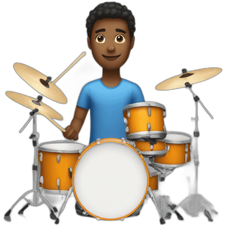 drummer with drum kit  emoji