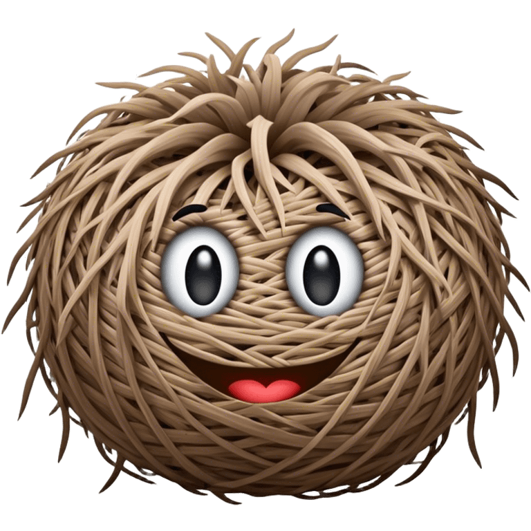 A big smiling tumbleweed from the old west emoji