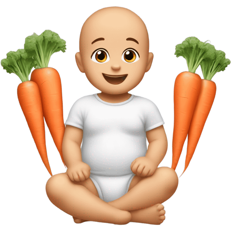 Baby with carrots emoji