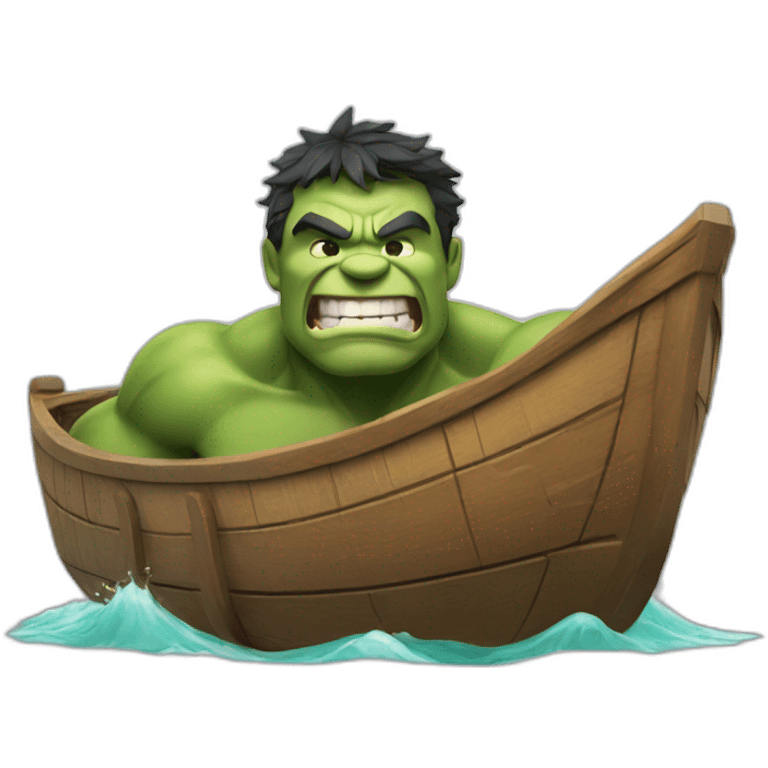 hulk in boat smiling emoji