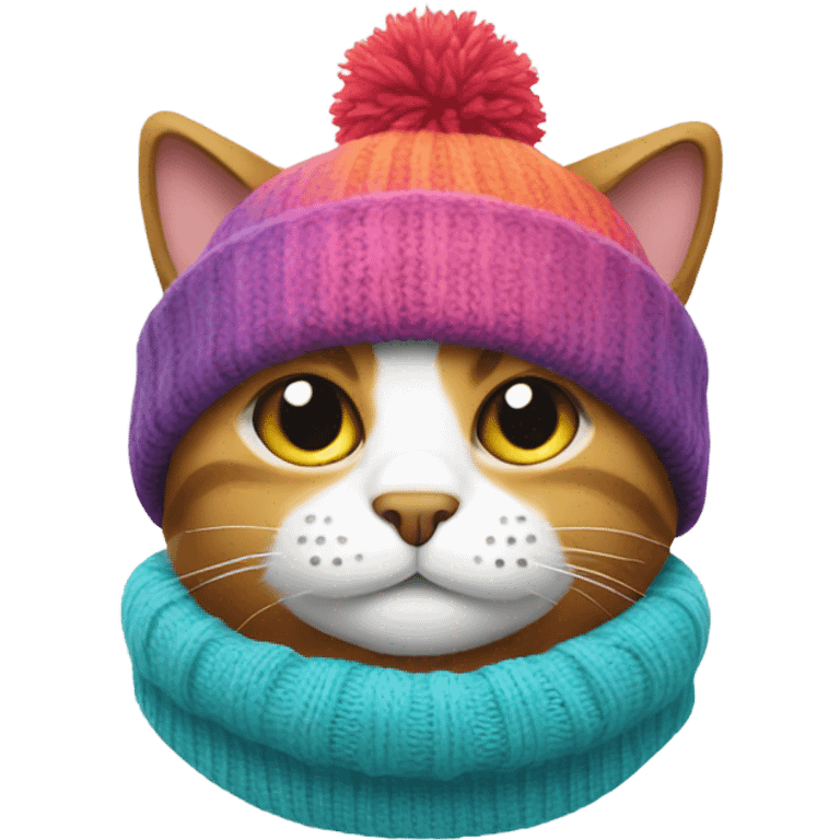 Cat wearing beanie emoji