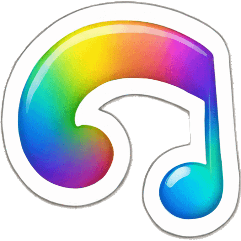 music note rainbow sticker emoji