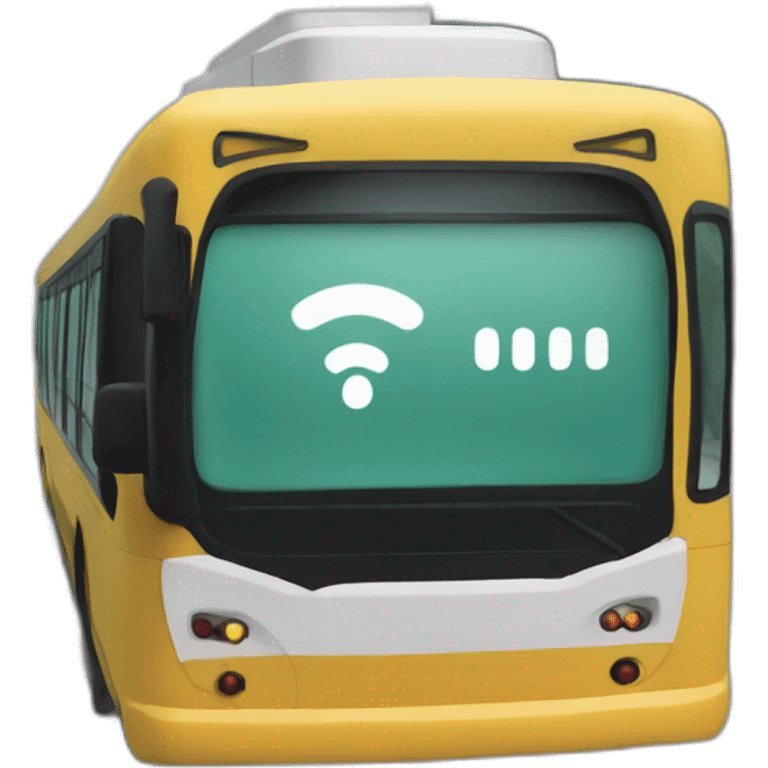 a wifi modem on a bus emoji