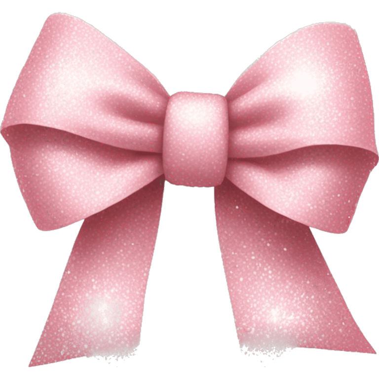 Light Pink bow with white glitter emoji