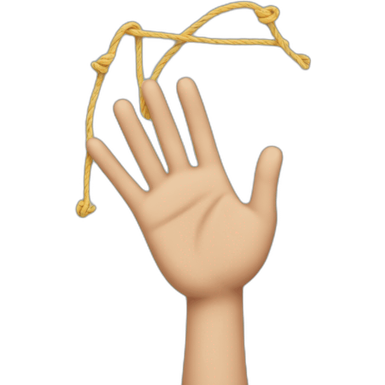 Hand with puppet strings emoji