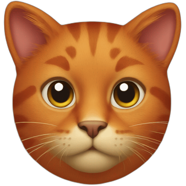 a red cat face emoji