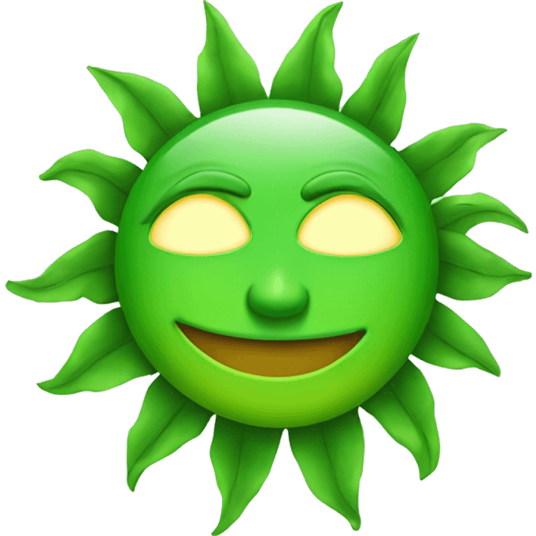 The green sun emoji