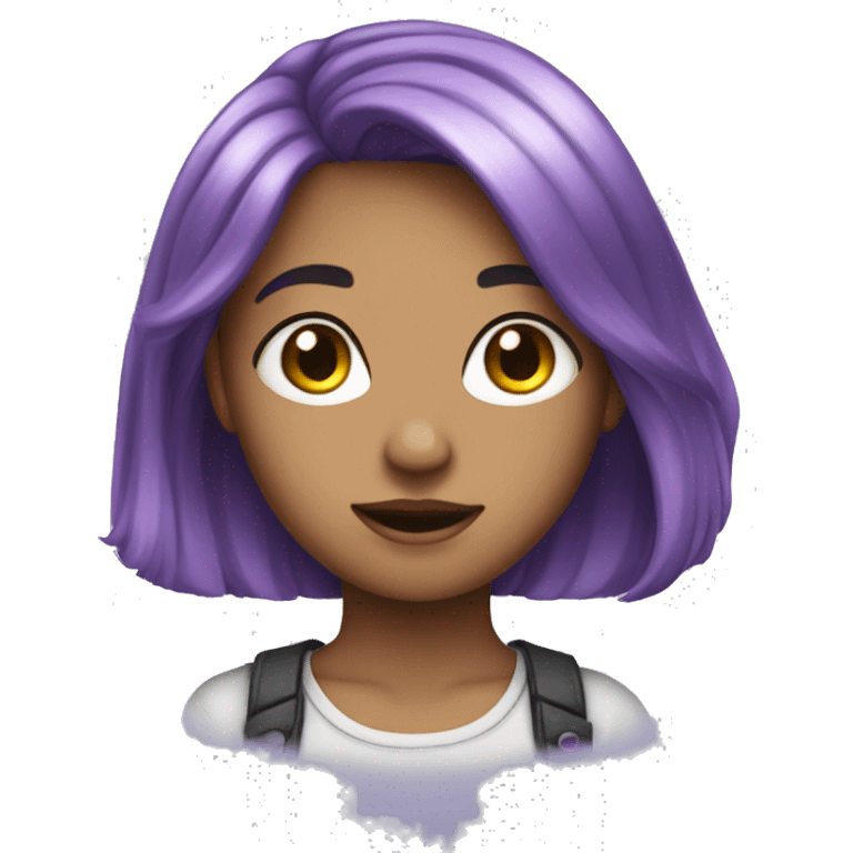 girl sperhero violet hair emoji