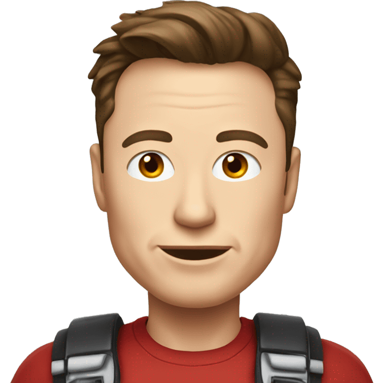 Elon Musk  with red baber emoji