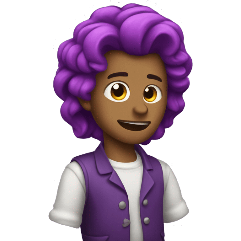 Corazon hinchado morado emoji