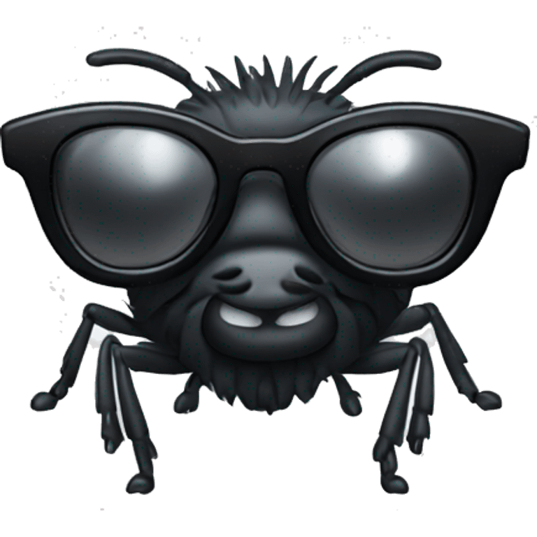 The Fly wearing Black Glasses emoji